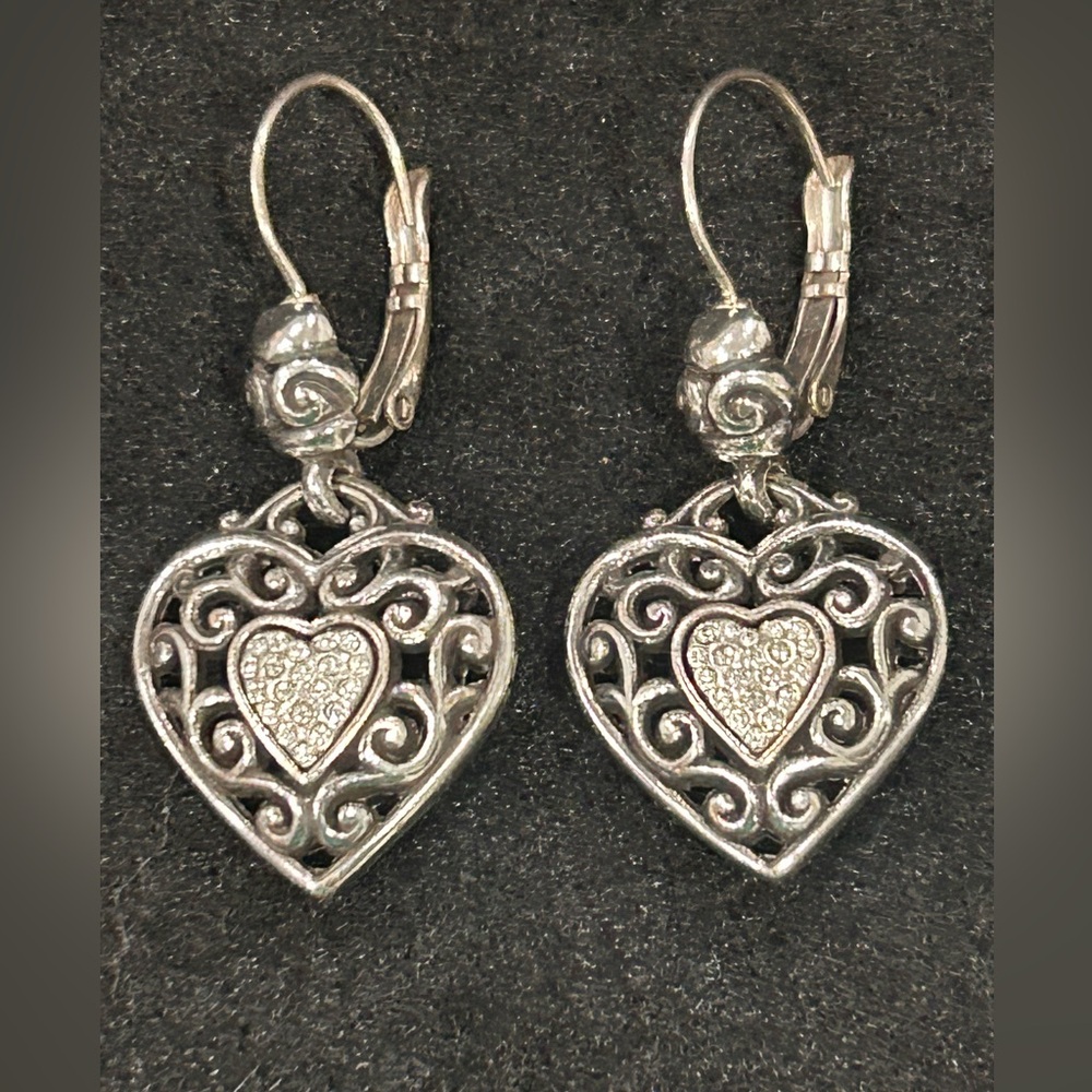 Brighton RENO Heart Lever Back Earrings